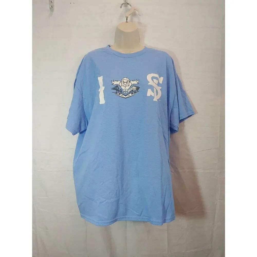 Gildan Men's Size XL Staten Island Seahawks Light Blue Short Sleeve T-shirt